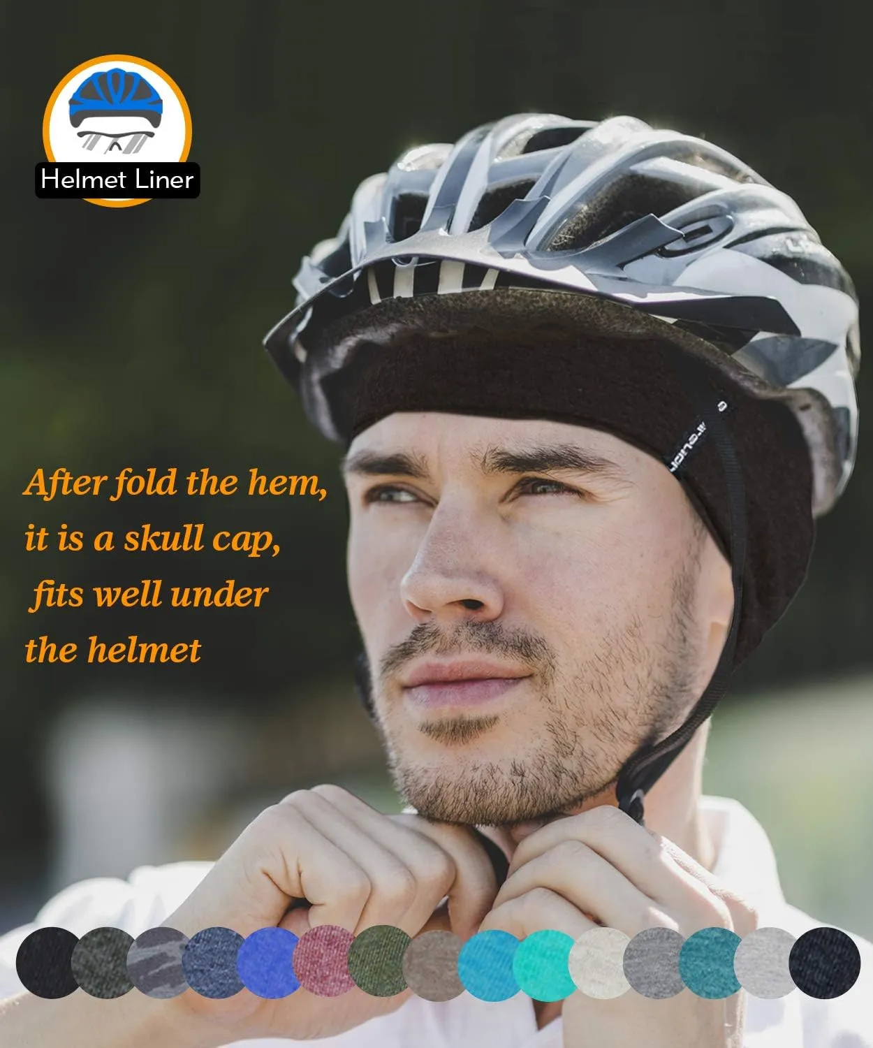 9" Multifunctional Lightweight Beanies Hats Snug Fitting, Running Skull Cap Helmet Liner Sleep Caps