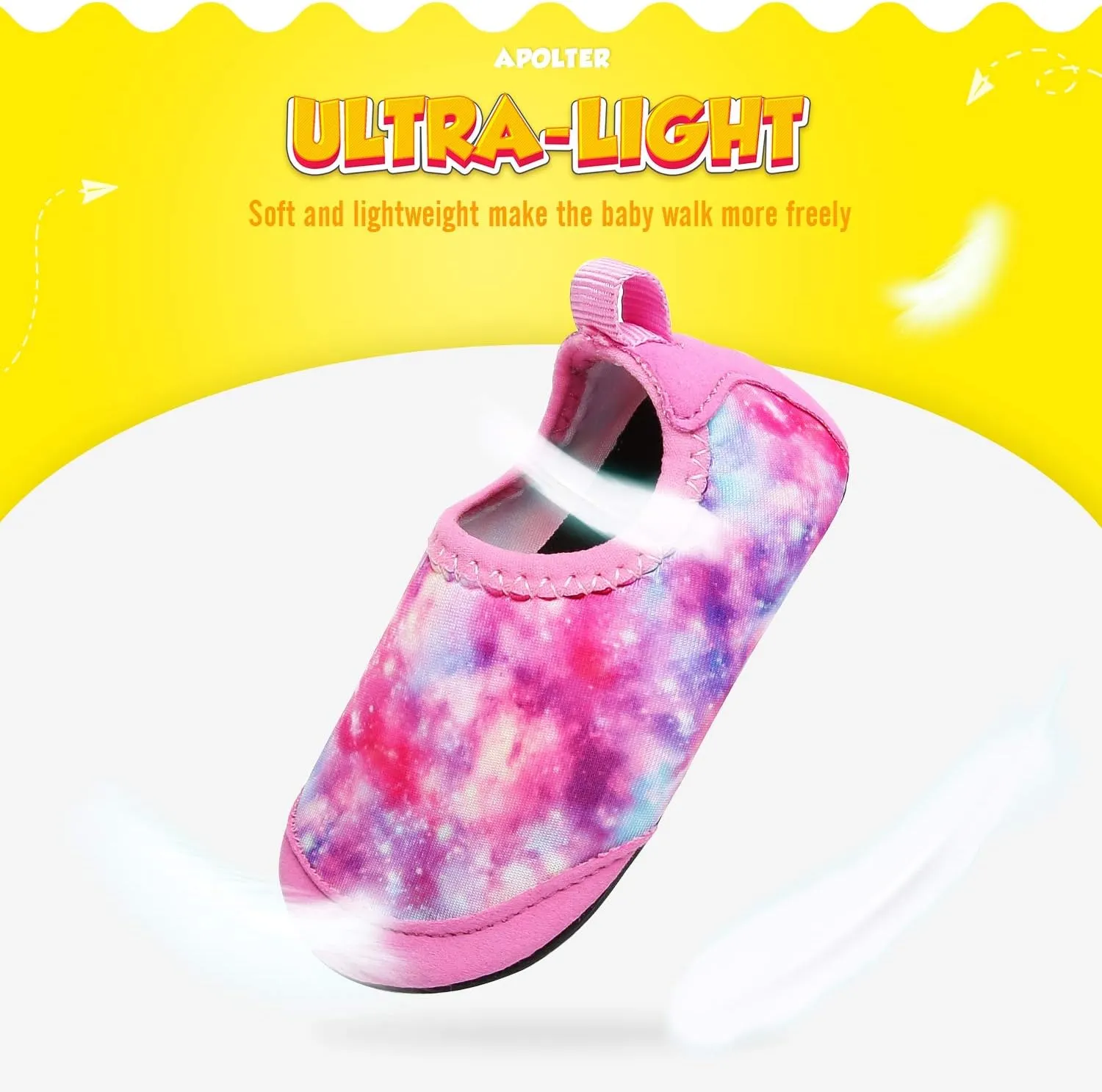 Baby Boys and Girls Swim Water Shoes Barefoot Aqua Socks Non-Slip for Beach Pool Toddler Kids