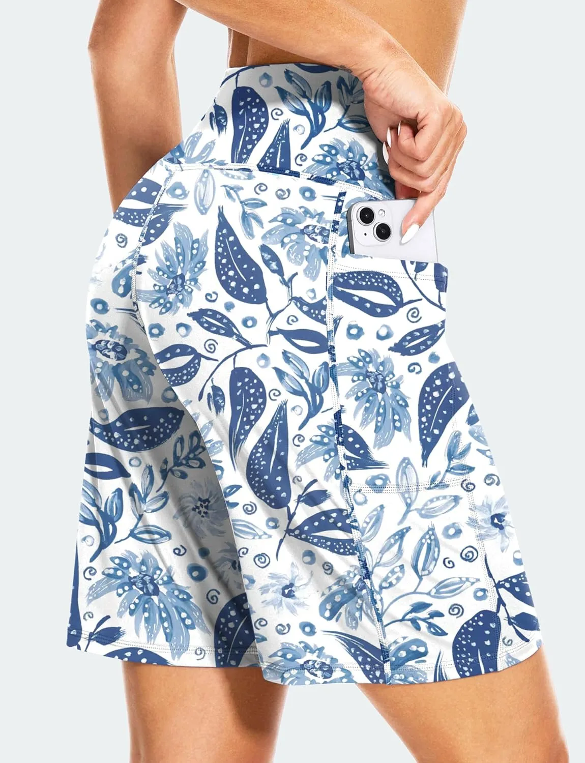 Blouty Women's 9" Bermuda Long Shorts with Pockets High Waisted Knee Length Shorts for Women Workout Athletic Casual