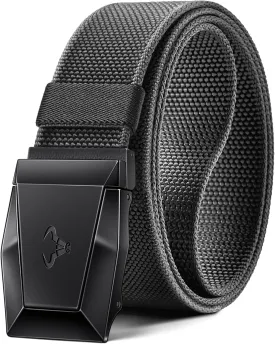 BULLIANT Tactical Belt for Men, Men Stretch Nylon Web Gift Belt 1.5"-Hiking Rigger Military Work-Quick Release
