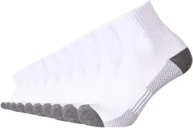 EnerWear 10P Pack Unisex Cotton Moisture Wicking Cushion Ankle Socks