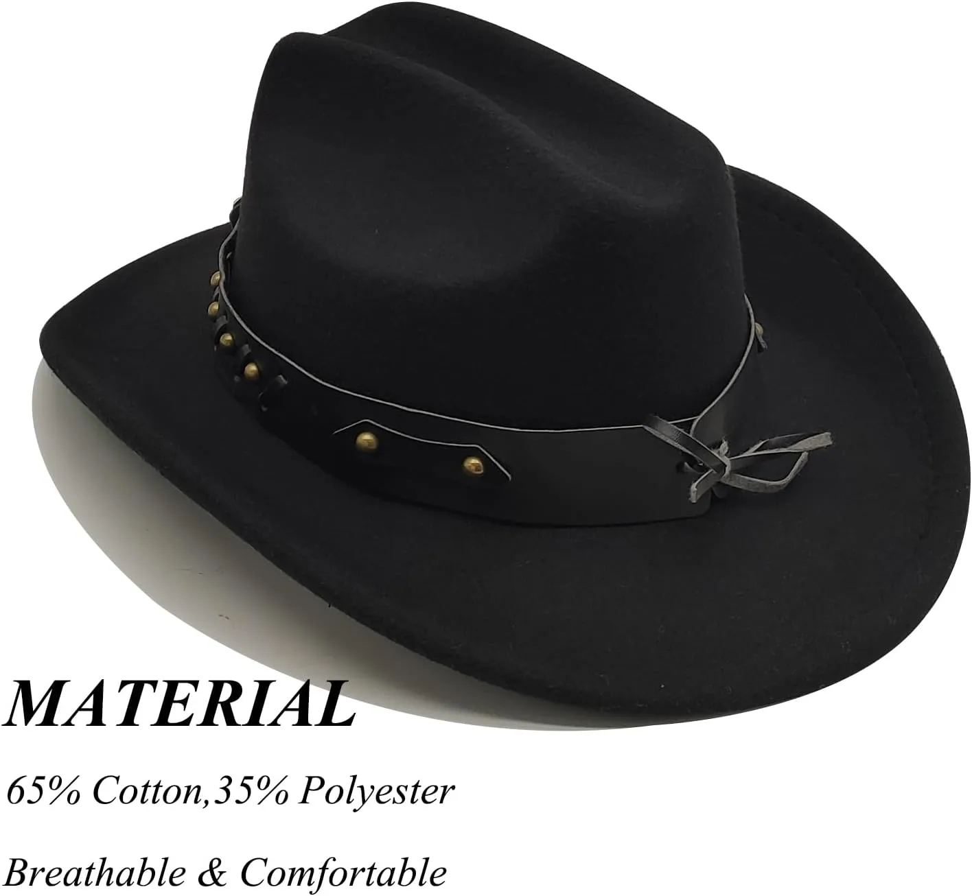 Kids Cowboy Hat for Girls Boys Western Cowgirl Hat with Buckle Belt Unisex Wide Brim Fedora Hat Dress Up Costume