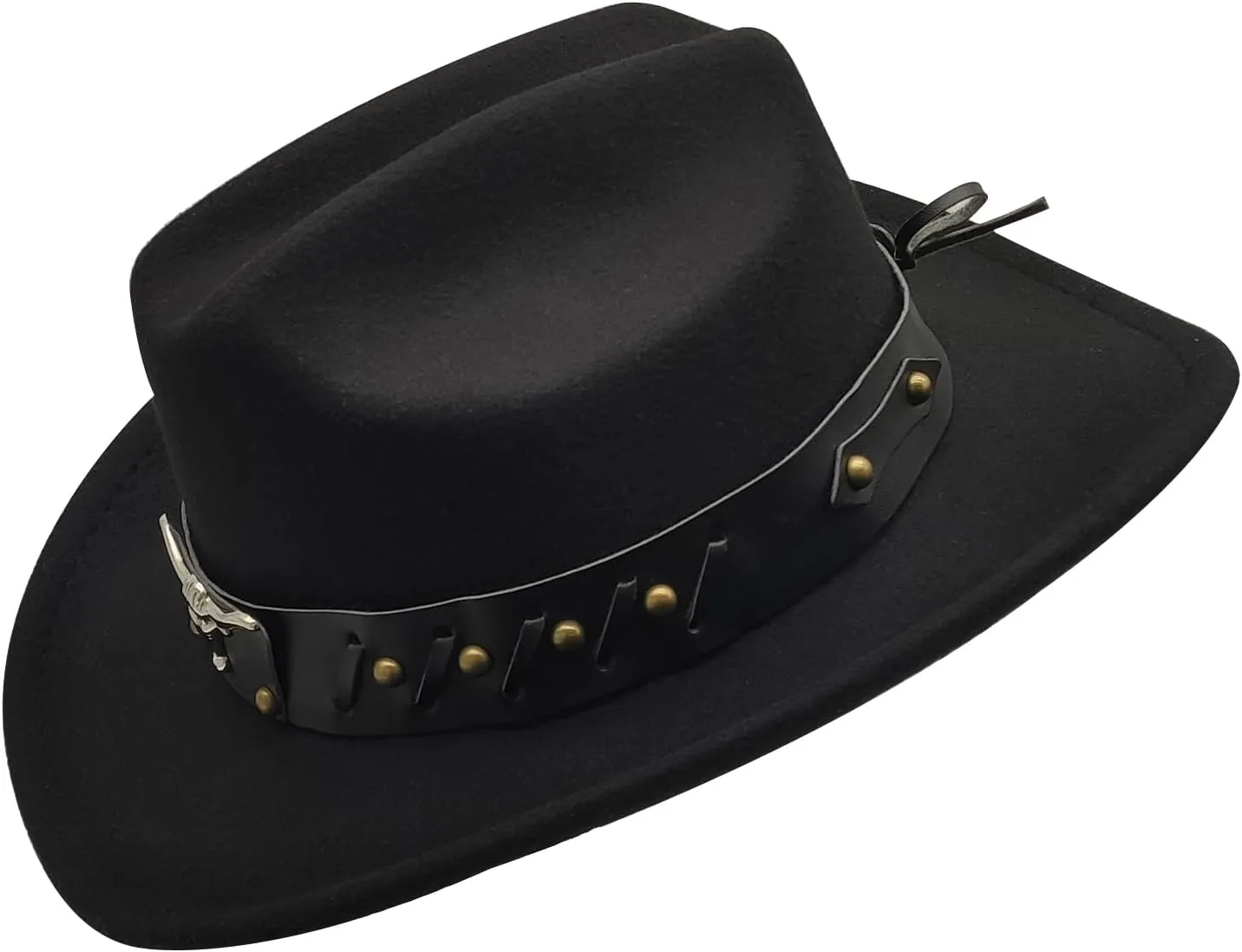 Kids Cowboy Hat for Girls Boys Western Cowgirl Hat with Buckle Belt Unisex Wide Brim Fedora Hat Dress Up Costume